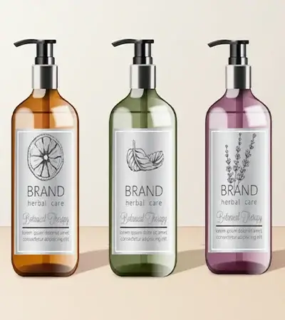 Cosmetic product labels with branding