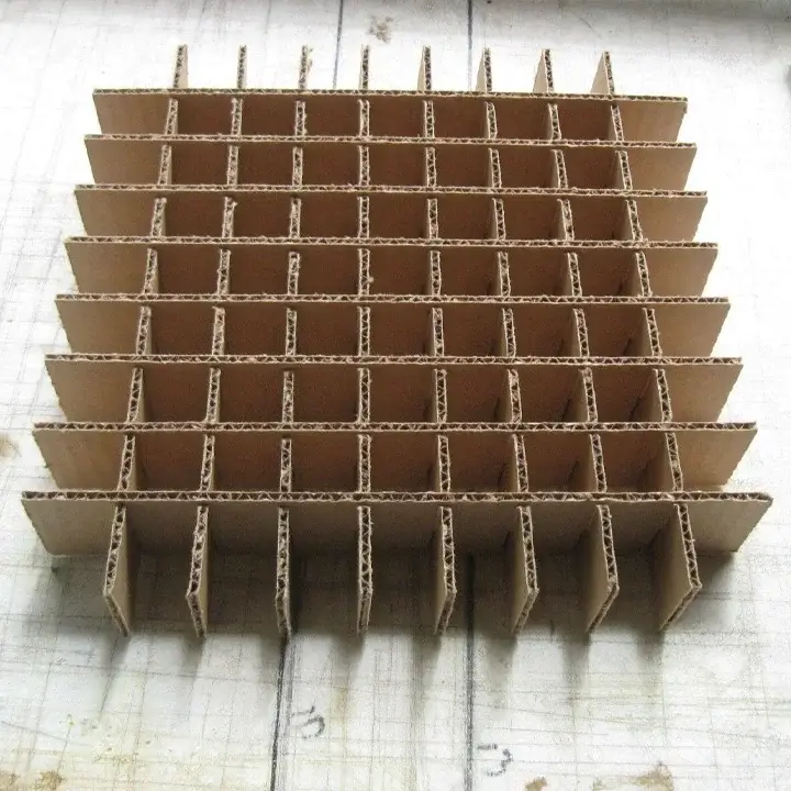 Custom corrugated box partitions for organized product packaging