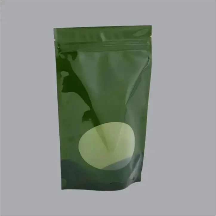 Custom stand-up pouches with clear window for product display packaging