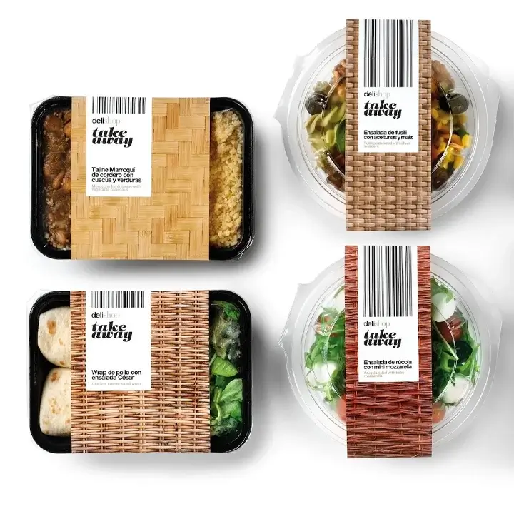 Custom frozen food and meal prep sleeves for retail packaging