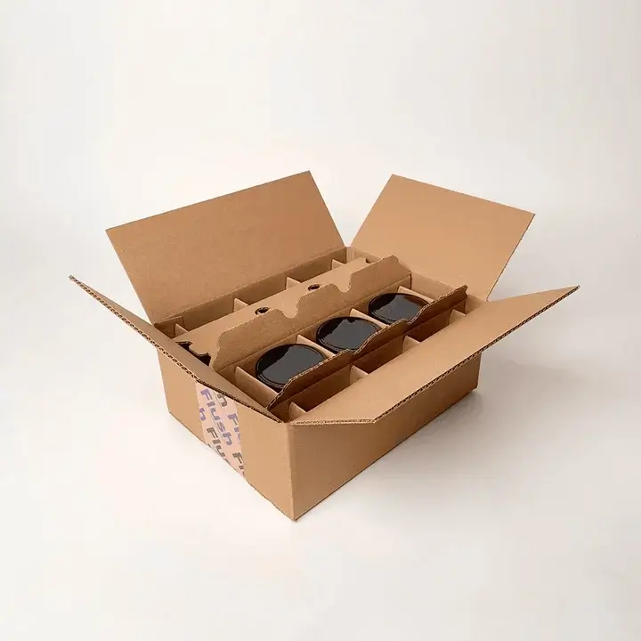 Interlocking cardboard box dividers for secure product separation